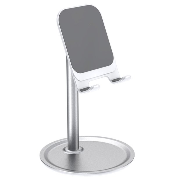 BRIGHTFUFU Soporte para teléfono de escritorio Práctico soporte flexible para tableta Soporte creativo para teléfono en vivo (blanco)