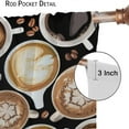 thumbnail image 5 of Coffee Kitchen Window Curtains, Coffee Design Coffee Theme Room Darkening Rod Pocket Windows Door Curtain for Kitchen Canteen Cafe Shop Decro 42x84in, 5 of 6