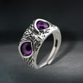 thumbnail image 3 of Anillos de búho de ojo de demonio / Anillos de animales / Fresco / Elegante / Ajustable / Personalizado / Anillo de declaración retro Anillo de Púrpura Yinane Anillos de búho de ojo de demonio, 3 of 6