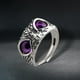 thumbnail image 3 of Demon Eye Owl Anillos Retro Elegante Anillo Llamativo Para Pareja Amantes Hombres Mujeres Púrpura Sunnimix Anillos de búho de ojo de demonio, 3 of 6