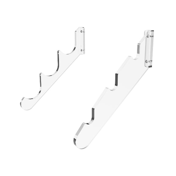 FixtureDisplays Baseball Bat Display Rack, Clear Acrylic Baseball Bat Holder, Wall-Mount Bracket 18336