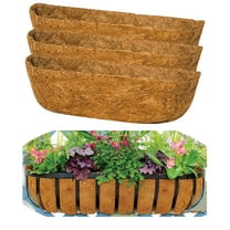 Coco Liners for Planters,Coco Liner Replacements for Window Box,Coconut Fiber Window Box Liners Planter Insert Trough Planter, Coconut Basket Liners for Outdoor Plants