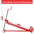 thumbnail image 2 of Lawn Mower Lift Jack, Lifting Platform 882 Lbs Weight Capacity Telescopic Maintenance Jack with Manual Handle and Power Tool Handle, Ride on Lawn Mower for Garden Tractors & Lawn Mowers, Red, 2 of 7