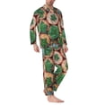 thumbnail image 2 of Fotbe Cactus 4 Pattern Long Sleeve Pajama Set for Men,Sleepwear Set,2-piece Loungewear Set,Soft PJs Comfy Nightwear with Pockets-X-Large, 2 of 7