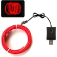 thumbnail image 2 of SIABC-EL Wire Red, 32.8ft/10m USB 5V Adapter Neon Lights Strip 360�� Cuttable Glowing Rope Lights for Parties, Halloween, DIY Decoration, 2 of 4
