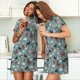 thumbnail image 4 of Fotbe Farm Animals 1 Bata de Dormir para Mujer con Estampado, Camisón de Algodón de Manga Corta, Ropa de Dormir Casual, 4 of 6