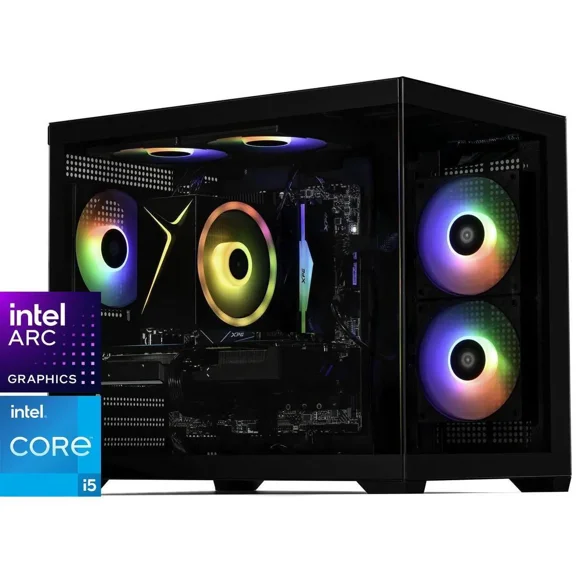 STORMCRAFT Gaming PC SIRIUS Intel Core i5-14400F Intel Arc B570 10GB OC ASROCK – AI Powered 16GB DDR4 RGB 3200MHz 1TB NVMe SSD 650W PSU Windows 11 Home SI1440FBB-B57N1