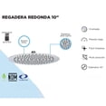 thumbnail image 3 of Regadera Circular Tipo Lluvia (10 PULGADAS) Cabeza de Ducha Antisarro Cromada, Fabricada en Acero Inoxidable, Regadera para Presión Baja y Regular, 3 of 6