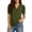 Army Green, variant on jtjvou Women's Puff Sleeve Button V-Neck Tops Casual Fashion Regular Fit T-Shirt Solid Color Basic Tunics Blouse Red XXL