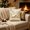 Beige409, variant on Pandiboks 18x18in Decorative Pillow Covers Christmas Couch Pillow Covers Beige Log Cabin Polyester Square for Den、Home Office