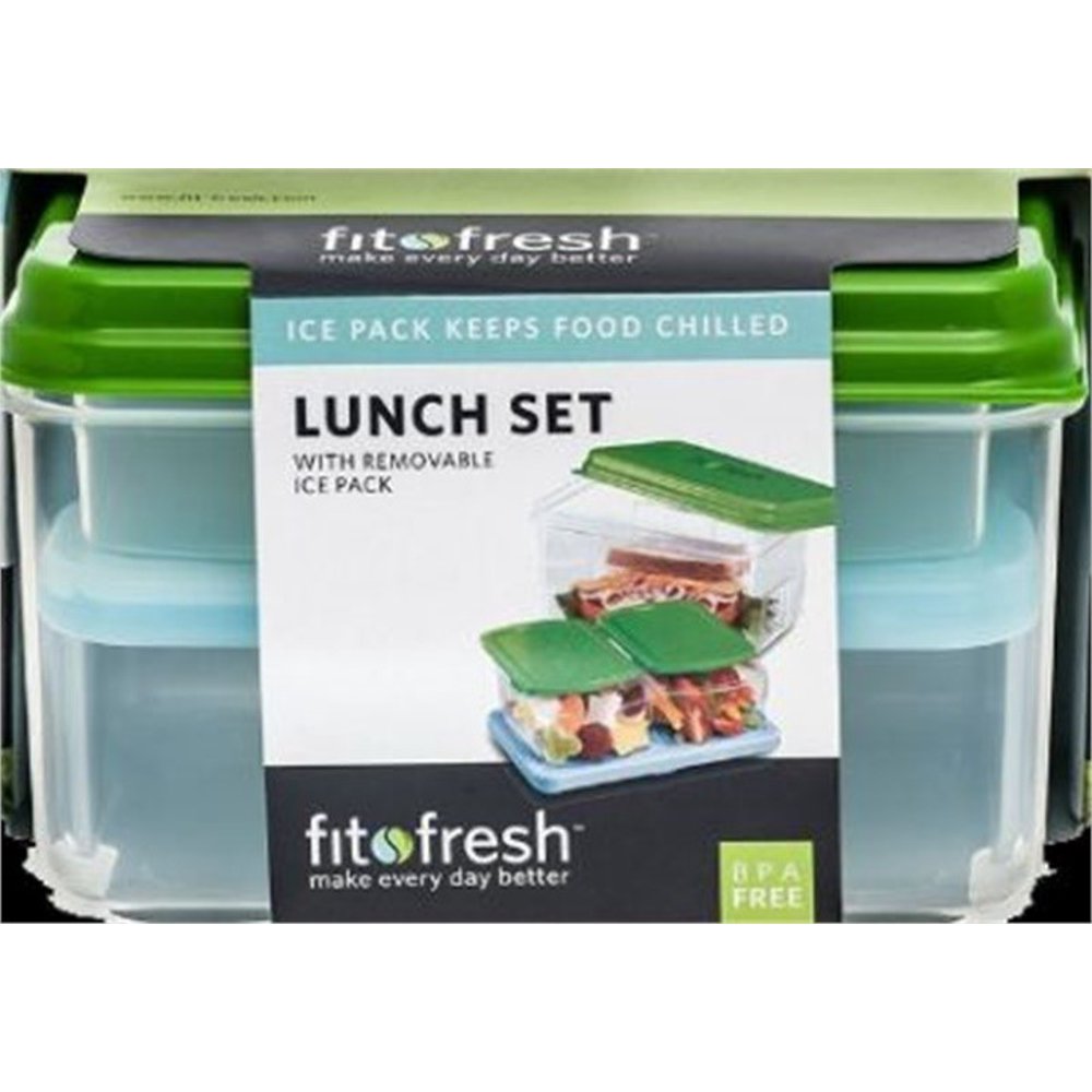 Fit & Fresh, Fit & Fresh Lunch on the Go Container Set, 7 containers