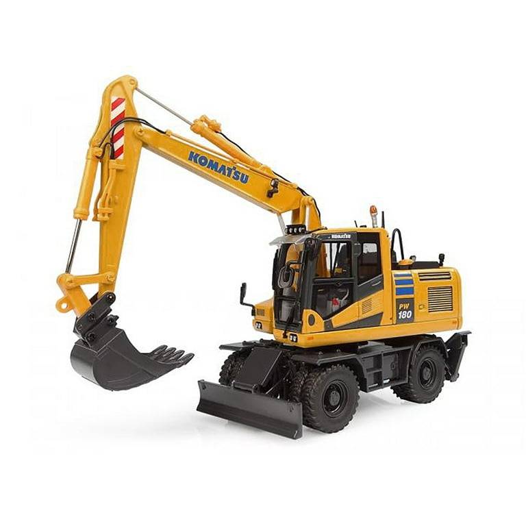 Komatsu PW180-11 Excavator Yellow with Standard Bucket and