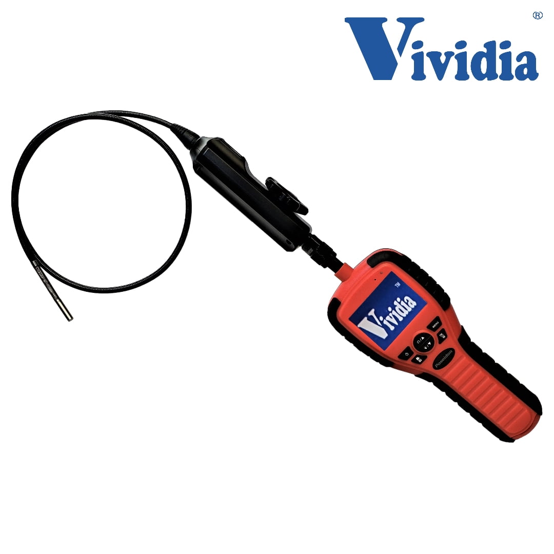 Vividia VA-150 Two-Way Articulating Borescope Videoscope Inspection Camera with 6.0mm Diameter 80cm Long Probe and 2.7" LCD Monitor 640x480 Resolution