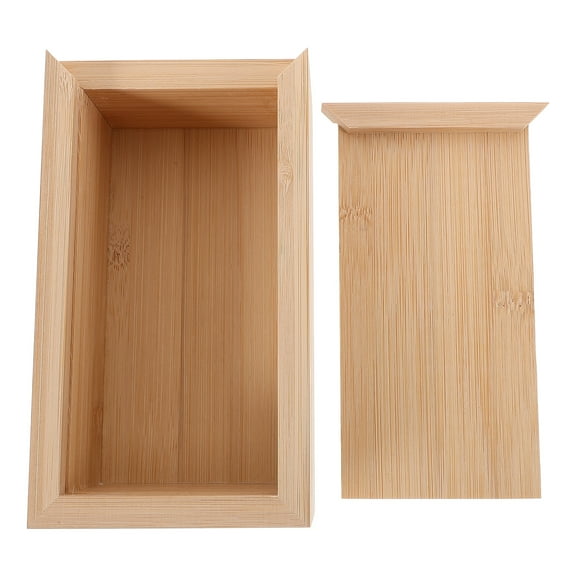 Vintage Wooden Slide Lid Box for Jewelry Keepsakes 1 Set Small Storage Box for Crafts Natural Wood Unfinished Case