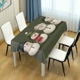 thumbnail image 4 of Yayeee Tablecloths 60" x 120" Rectangle Wrinkle Resistant Party Table Cover, Beige Snowmen, 4 of 8