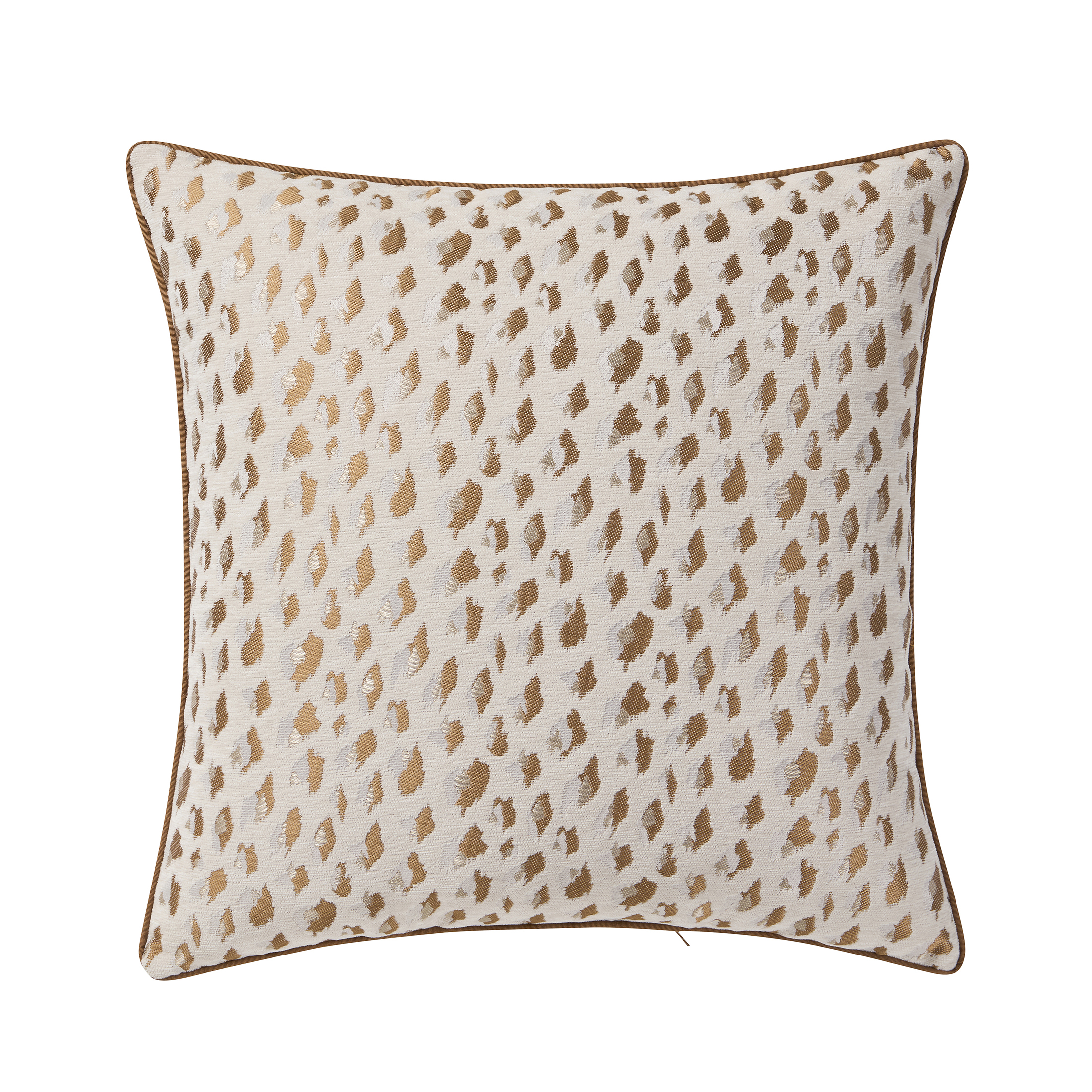 Home Decor Collection 20" x 20" Tan Woven Leopard Decorative Pillow