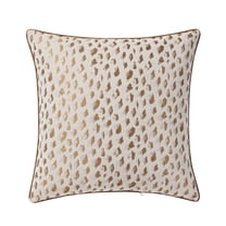 Home Decor Collection 20" x 20" Tan Woven Leopard Decorative Pillow