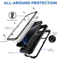 thumbnail image 3 of Case Compatibility with iPhone 16 Pro Max Case 6.9 '' 2024 Heavy Duty Protection Dustproof Rugged Military Grade Metal Built in Screen Protector Kickstand Armor Phone case (16Pro Max Silver), 3 of 9
