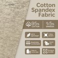 thumbnail image 2 of Eovea - Cotton Spandex Fabric by Yard - Jersey Knit 95% Cotton 5% Spandex T-Shirt Tops Fabric 4-Way Stretch Lightweight & Breathable Apparel Dresses 60" Wide 10oz (Oatmeal, 2 Yard), 2 of 6