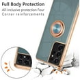 thumbnail image 2 of Electroplated Magnetic Ring Holder Case, 360 Degree with Rotation Metal Finger Ring Holder Magnet Car Holder Soft Silicone Shockproof Cover for Samsung Galaxy S22 Ultra 5G - Gray, 2 of 12
