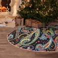 thumbnail image 5 of Sikiie Watercolor Romantic Paisley Nativity Christmas Tree Skirt, Jesus Christian Winter Holiday Tree Mat Decoration(30-48IN)30", 5 of 6
