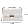 thumbnail image 2 of Women Genuine Leather Shoulder Bag Ladies Fashion Clutch Purses Quilted Crossbody,White, 2 of 7