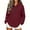 Wine, variant on Horkkom Quarter Zip Pullover Women Casual Fall Winter Sweatshirts Loose Drawstring Hoodie with Pockets XXL