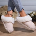 thumbnail image 3 of Zapatillas de algodón de estilo coreano de otoño e invierno para mujer, además de zapatillas de algodón antideslizantes para el hogar con punta peluda de terciopelo para el hogar, 3 of 5