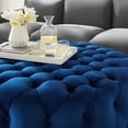 thumbnail image 5 of Amour Tufted Button Large Round Performance Velvet Ottoman-EEI-5469, 5 of 7