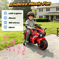 thumbnail image 5 of HNH 12V Ride on Motorcycle, Kids Motorcycle with Training Wheels, Electric Motorcycle with Music, Bluetooth, Lights, 5 of 9