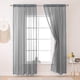 thumbnail image 5 of leyfeng Cortinas texturizadas de lino transparente para el hogar con cortinas semitransparentes de encaje Ventana de tela transpirable ligera y aireada, 5 of 7