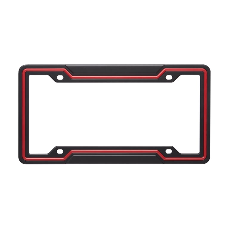 Auto Drive Black-Red Sport License Plate Frame photo 1