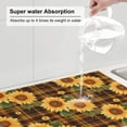 thumbnail image 5 of Honeii Yellow Black Plaid Sunflower print Super Absorbent Coffee Bar Mat Hide Stain Coffee Maker Mat for Countertops Coffee Pot Dish Drying Mat for Kitchen Counter, 5 of 7
