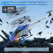 RC Helicopter,Remote Control Helicopter for Kids Mini DroneCosmic Flying Orb Toy Grame 2.4GHz RC Aircraft LED Light RC Toys for Kids Adults，Blue