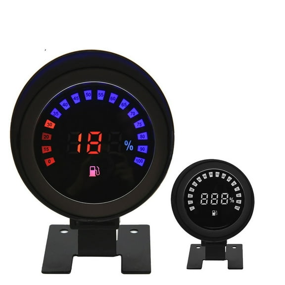 1K-10Komh Fuel Level Gauge Digital Auto Car Fuel Level Meter With Red Blue LED Oil Tank Level Indicator For Car Boat Fuel Meter ,Easy to Install