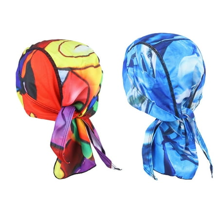 

2pcs Riding Breathable Quick-dry Head Wrap Sunscreen Hat Pirate Hat for Hiking Climbing Running Riding (Two Pattern)