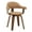 Brown, variant on LeisureMod Dining Chair Upholstered in Leather with Poplar Wood Frame and Open-Back Design 360-Degree Swivel for Modern Home, Kitchen, Cafes Brivo Collection in Grey