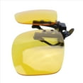 thumbnail image 4 of 4X Rectangle Clear Yellow Lens Rimless Clip on Night Vision Driving Glasses,4 x Clip On Night Vision Glasses, 4 x Storage Case,Clear Yellow, 4 of 7
