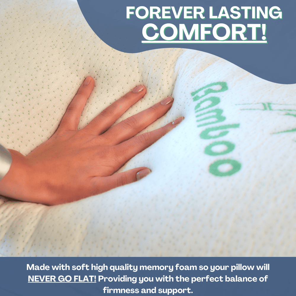 Full Body Pillow for Adults Bamboo - [Adjustable] Shredded Memory Foam Long Cooling Pillows, Removable and Washable Hypoallergenic Cover with Zipper