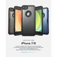 thumbnail image 2 of IBAOLEA Designed for iPhone 8 Case & iPhone 7 Case, Heavy Duty ?Rugged Full Body Protection Slim Shockproof Phone Cover for IBAOLEA iPhone 7/iPhone 8 4.7 Inch - Black Black, 2 of 8