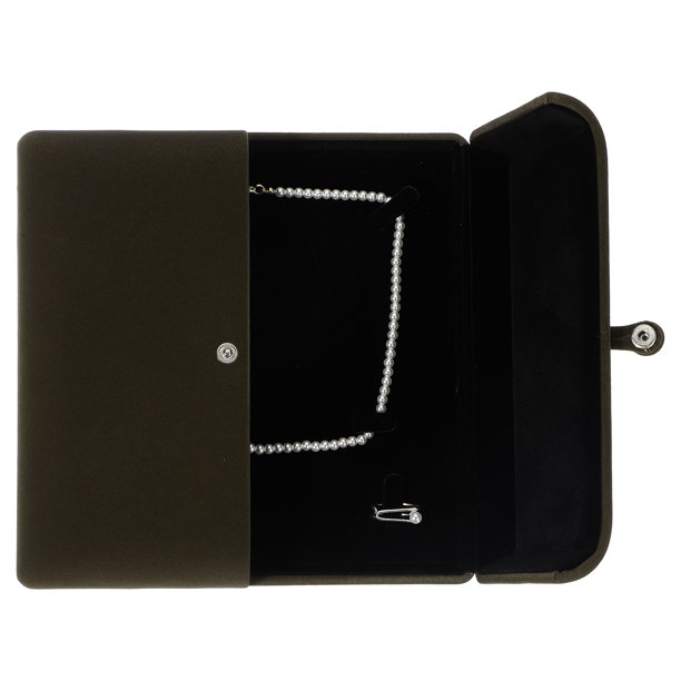 Uxcell Caja de Joyería de Terciopelo Pequeña para Viaje, Estuche de Regalo para Anillo, Pendientes y Collar (Marrón Café)