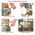 thumbnail image 5 of FORMRS Mens Swim Trunks Mesh Liner Quick Dry Casual Beach Board Shorts with Pockets, Sizes S-2XL, Floral Garden, 5 of 9