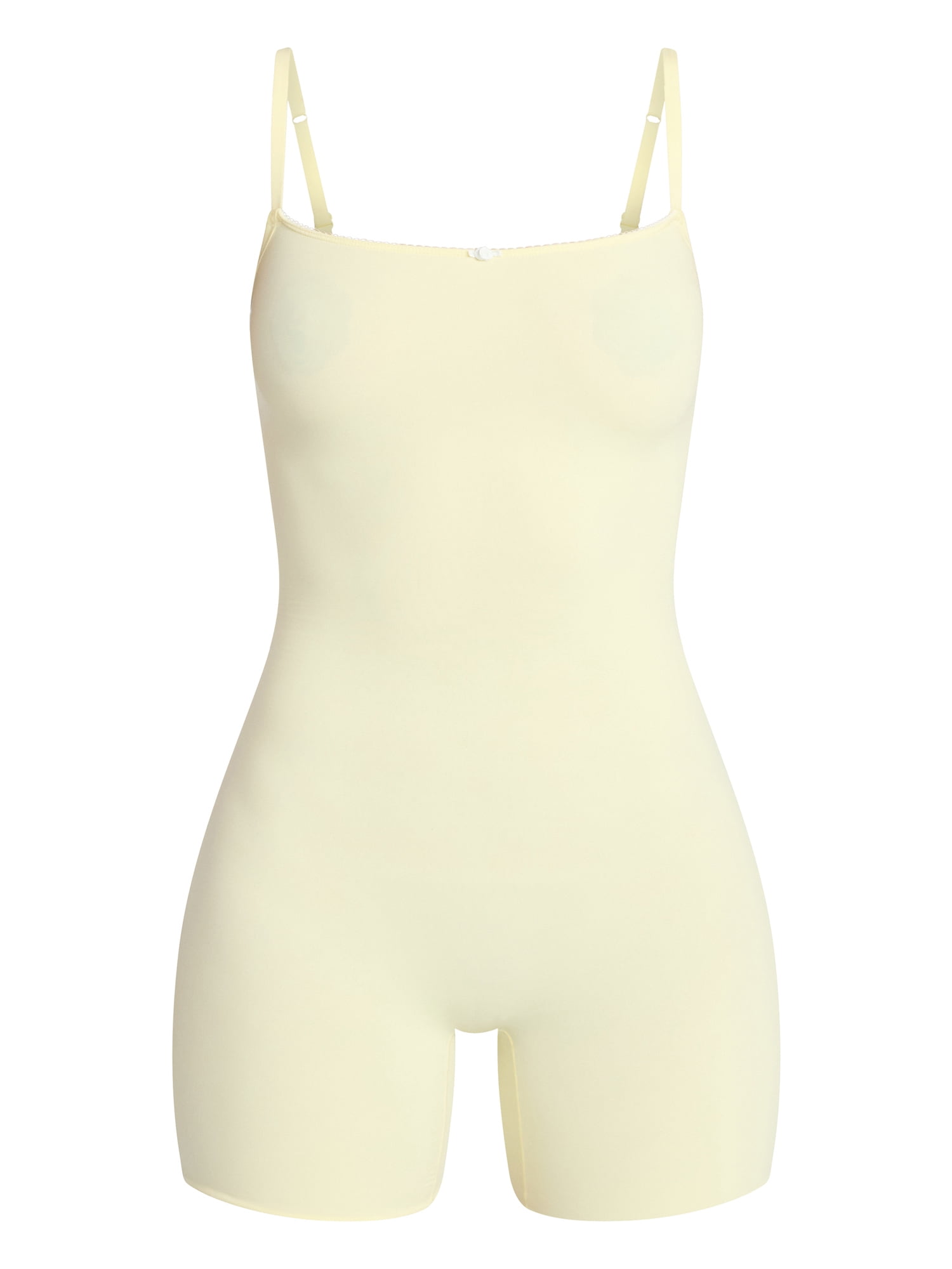 No Boundaries Fit Stretch Picot One Piece Romper, Women's XS-XXXL
