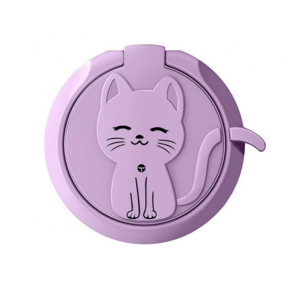 Cat Phone Ring, Ultra Thin 360° Rotatable Finger Grip Stand, Light Purple