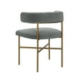 thumbnail image 3 of TOV Furniture Kim Performance Grey Velvet Dining Chair, 3 of 6