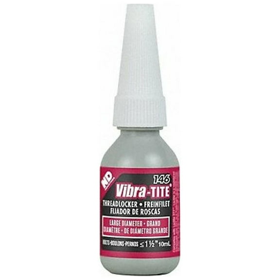 Threadlocker, VIBRA-TITE 146, Red, High Strength, Liquid, 10 mL Bottle