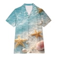 thumbnail image 6 of Alun Women's Summer Hawaiian Tops Tropical Plant Printing Short Sleeve Button down Shirts Casual Relaxed Fit Lightweight Breathable Beach Holiday Blouse Outfits 6—Mint Green XL, 6 of 6