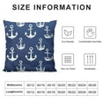 thumbnail image 5 of COMIO  Soft Cushion Cover for Sofa Anchor Navy Blue White Nautical Pillow Case Pillow Sham, 5 of 5