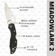 thumbnail image 3 of byrd Meadowlark 2 Black G-10 PlainEdge Folding Knife, 3 of 5