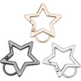 thumbnail image 3 of HUGFEGWE Star Shaped Stainless Steel Keychain Clip Carabiner Snap Hook Holder Star Carabiner Hook Clip Key Holder Carabiner Clip for Keys & Wallet with Key Chain Rings CJB91-129169, 3 of 8